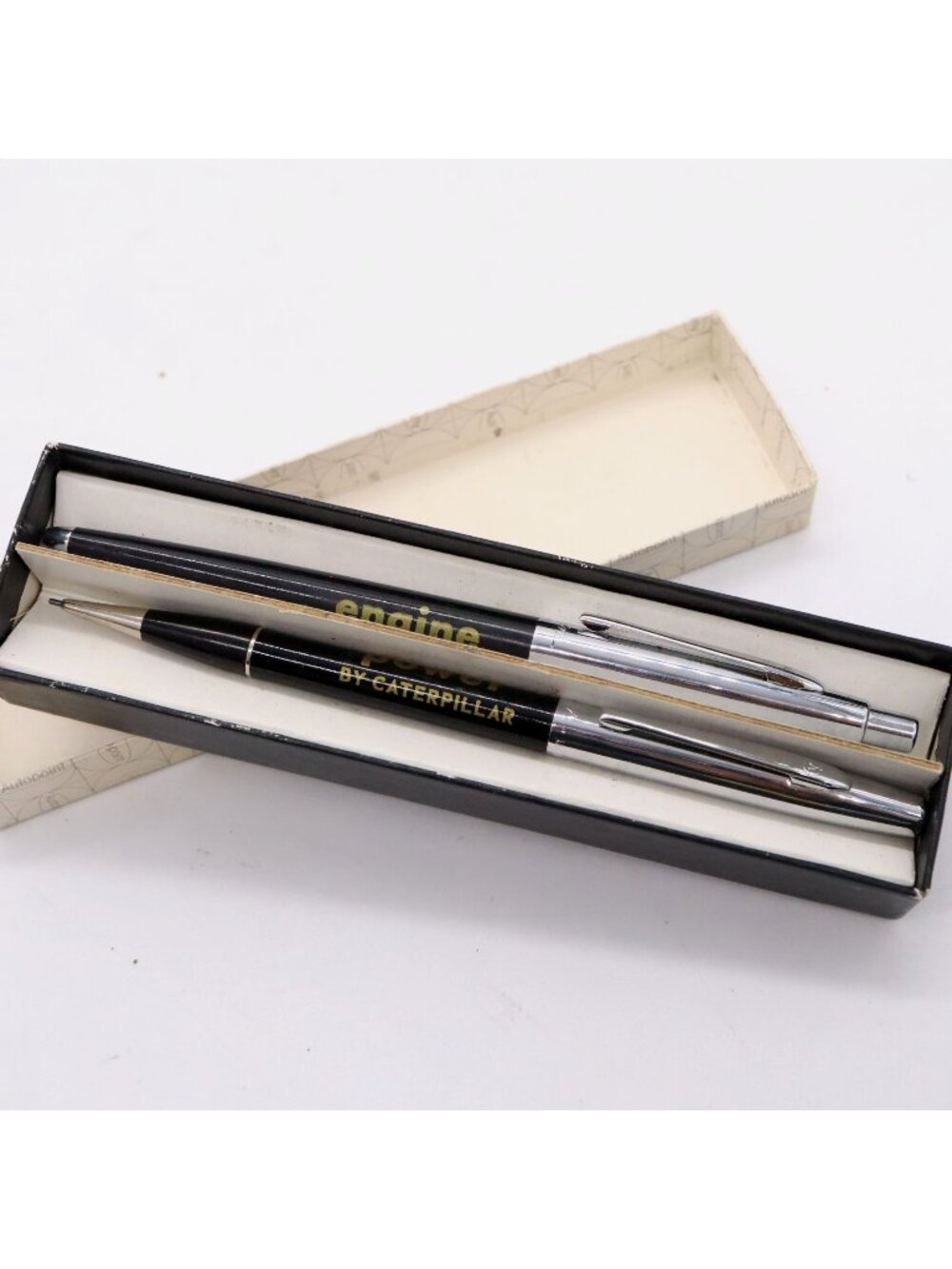 Autopoint Caterpillar Tractor Pen & Pencil Set in Original Box
